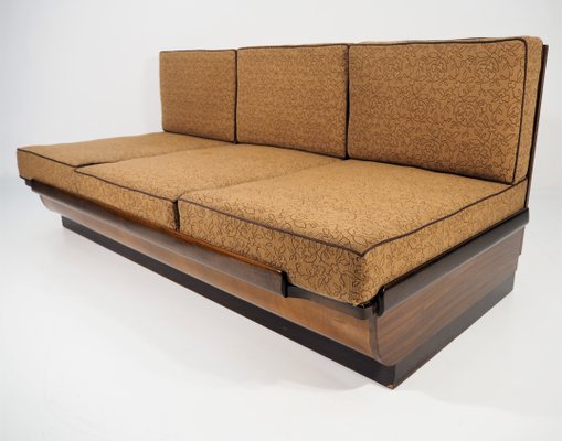 Sofa Cama Art Deco De Nogal Anos 60 En Venta En Pamono