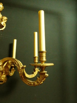 French Louis XIV Style Gilt Bronze 12 Light Chandelier French Louis XIV Style Gilt Bronze 12 Light Chandelier