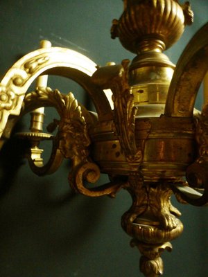French Louis XIV Style Gilt Bronze 12 Light Chandelier French Louis XIV Style Gilt Bronze 12 Light Chandelier