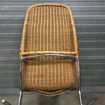 Chrome and wicker hot sale chairs