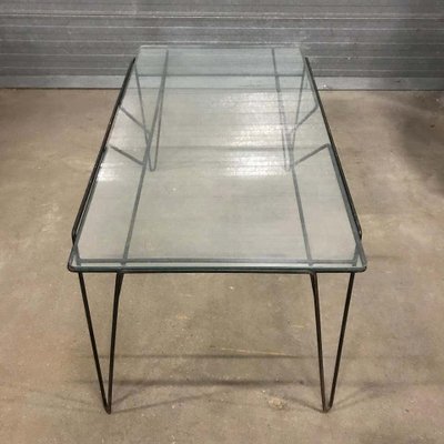 Black Metal Hairpin Legs And Glass Top Dining Table 1960s For At Pamono - How To Get Scratches Out Of Black Glass Table Black Metal Hairpin Legs And Glass Top Dining Table 1960s For At Pamono - How To Get Scratches Out Of Black Glass Table