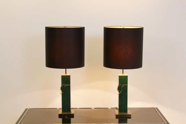 Mid Century Modern Green And Brass Table Lamps Set Of 2 For Sale At Pamono Enjoy free shipping on most stuff, even big stuff. mid century modern green and brass table lamps set of 2