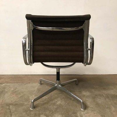 Brown Hopsak Fabic Model EA 108 Dining Chair by Charles Ray
