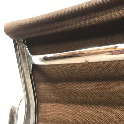 Brown Hopsak Fabic Model EA 108 Dining Chair by Charles Ray