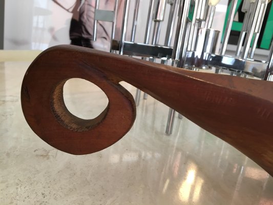 Large Mid Century Carved Wooden Bowl 1950s For Sale At Pamono