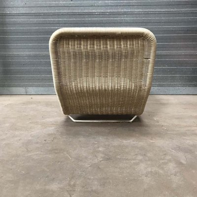 German Plastic And Wicker Model F10 Chaise Lounge By Antti Nurmesniemi For Tecta 1970s For Sale At Pamono