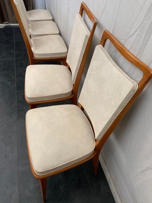 Faux Leather Dining Chairs 1950s Set, Faux Leather Dining Chairs Set Of 6