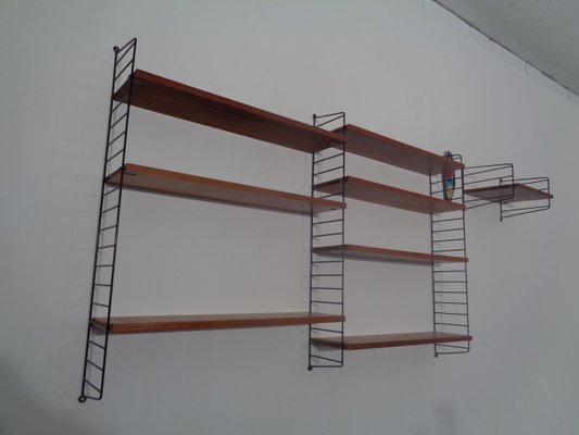 Modulares Mid Century Wandregal aus Teak & Metall von kleines wandregal metall Google Shopping in 2020