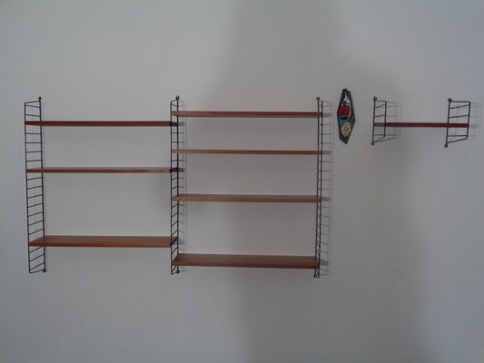 Modulares Mid Century Wandregal aus Teak & Metall von kleines wandregal metall Google Shopping in 2020