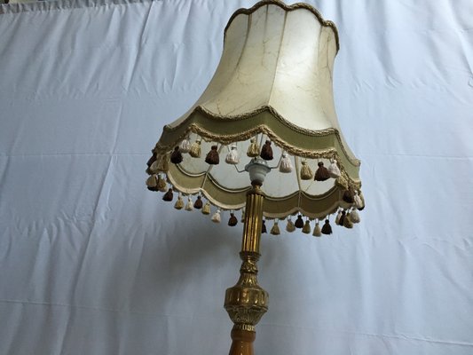 Brass And Alabaster Floor Lamp 1950s, Alabaster Floor Lamp Shade