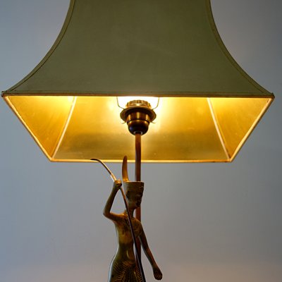 Vintage Brass Cherub Lamp With Marble Base Classic Parlor Lamp Table Lamp Ebay