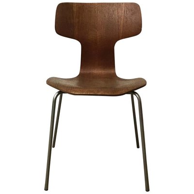 Grey Base Model 3103 Dining Chair by Arne Jacobsen for Fritz