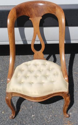 Antique Mahogany Upholstered Nursing Chair With Stool 1900s Set Of 2 For Sale At Pamono