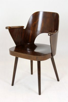Vintage Wooden Armchair By Lubomir Hofmann For Ton 1950s For Sale At Pamono