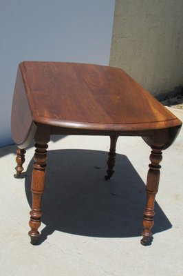 Antique Round Drop Leaf Oak Dining Table 1900s For Sale At Pamono