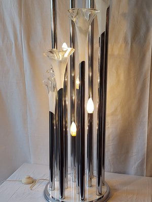 Vintage 4 Light Floor Lamp From Venini, Four Light Floor Lamp