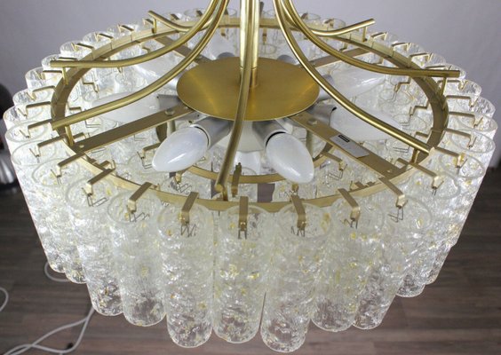 Mid Century Brass Ceiling Lamps from Doria Leuchten, Set of 5 Mid Century Brass Ceiling Lamps from Doria Leuchten, Set of 5
