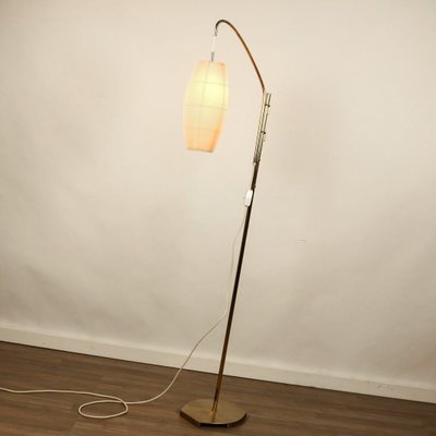 Mid Century Brass Arc Floor Lamp 1950s, Vintage Mid Century Arc Lamp