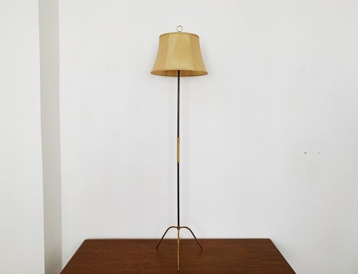 Brass Floor Lamp 1950s For At Pamono, Brass Floor Lamp With Table