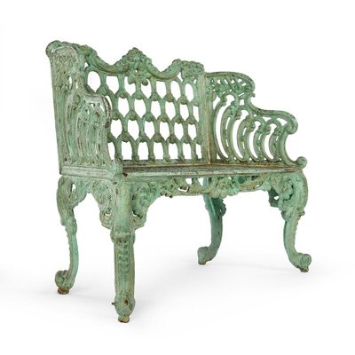 Vintage wrought iron on sale bench for sale