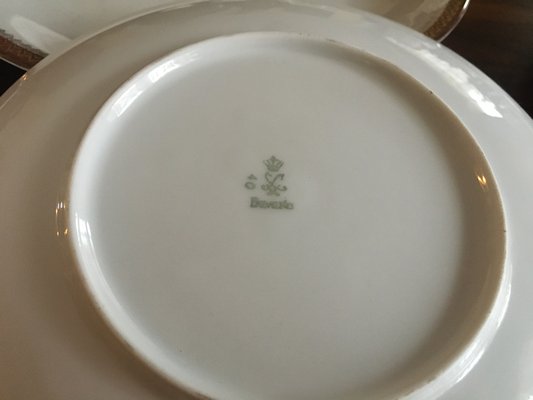 Cake Plate Set from Bavaria Porzellan, 1940s, Set of 7 for sale at Pamono