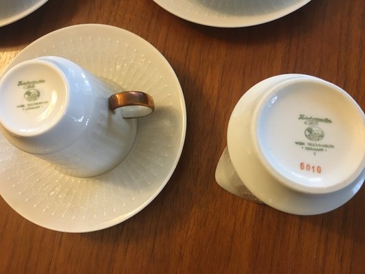 Porcelain Tea Set for 3 People from Hutschenreuther, 1930s, Set of