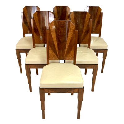 Art Deco French Dining Chairs Set Of 6 For Sale At Pamono