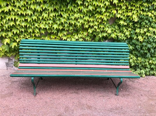 Wrought Iron Slatted Park Bench 1920s For Sale At Pamono