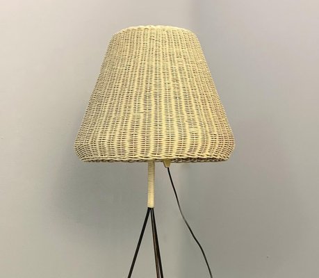 floor lamp wicker shade