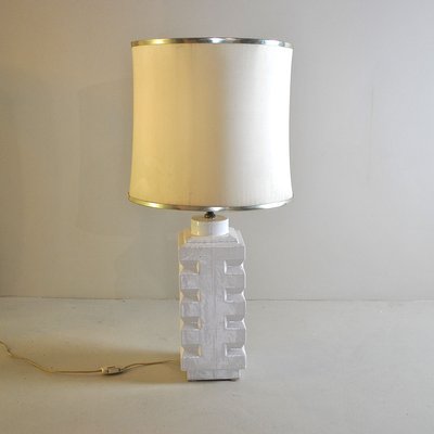 White Ceramic Table Lamp 1960s For, White Ceramic Cylinder Table Lamp