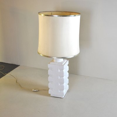 White Ceramic Table Lamp 1960s For, White Ceramic Cylinder Table Lamp