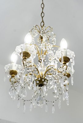 Crystal Chandelier Maria Theresa Style with 12 Lights , Mid 20th Century Crystal Chandelier Maria Theresa Style with 12 Lights , Mid 20th Century