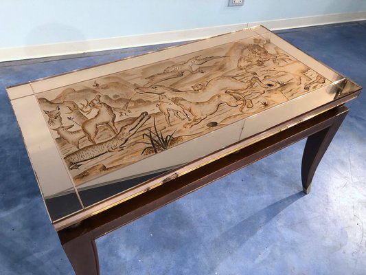 1850s french oak relief coffee table deals