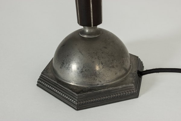pewter table lamp