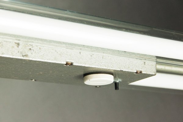 Large Vintage Bauhaus Double Fluorescent Lighting Fixture