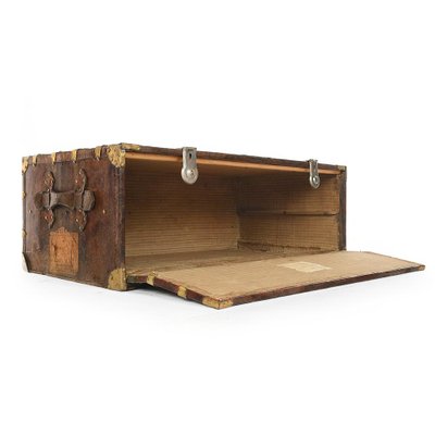 Wood and leather trunk deals