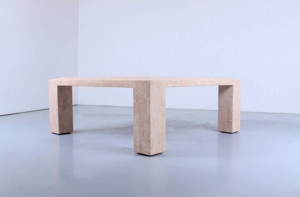 Pink Marble Stone Mosaic Coffee Table By Robert Marcius For Casa Bique 1970s For Sale At Pamono