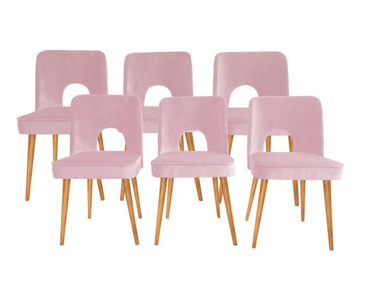 baby pink dining chairs