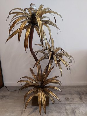 outdoor metal palm tree floor lamp