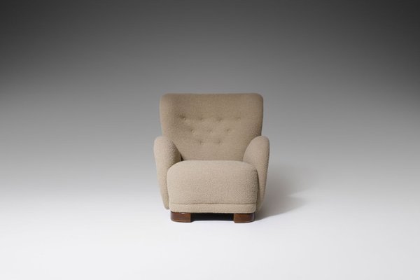 Danish Boucle Lounge Chair 1940s For Sale At Pamono