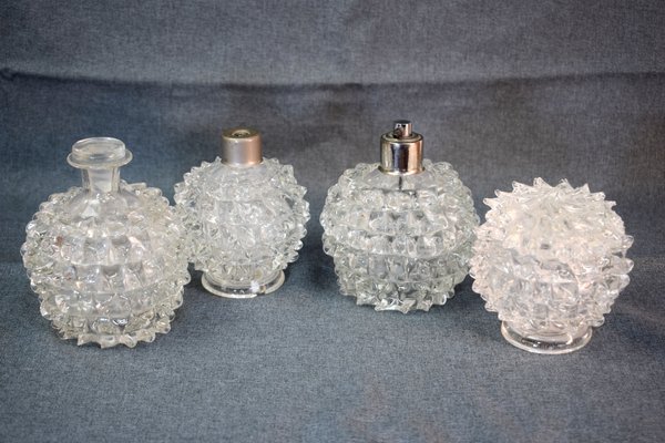 Italian Glass Perfume Bottles, 1940s Italian Glass Perfume Bottles, 1940s