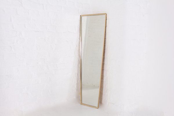 Grand Miroir Mural En Laiton 1960s En Vente Sur Pamono