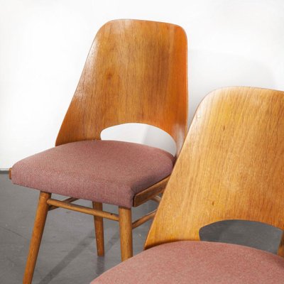 Upholstered Dining Chairs By Radomir Hoffman For Ton Czech 1950s Set Of 4 For Sale At Pamono