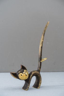 Porte Bague Figurine Chat En Laiton Par Walter Bosse Pour Herta Baller 1950s En Vente Sur Pamono