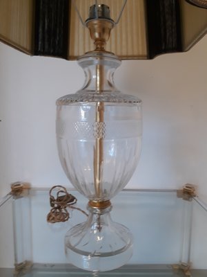 Crystal Lamp with Organza Lampshade for sale at Pamono