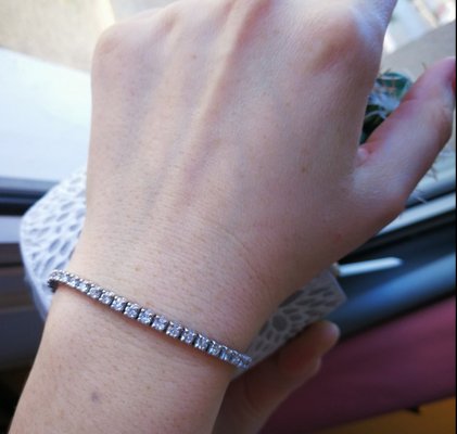 platinum hand bracelet
