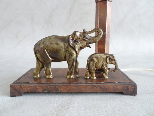 Brass Elephant Table Lamp, Ella Resin Elephant Bronze Table Lamp Base