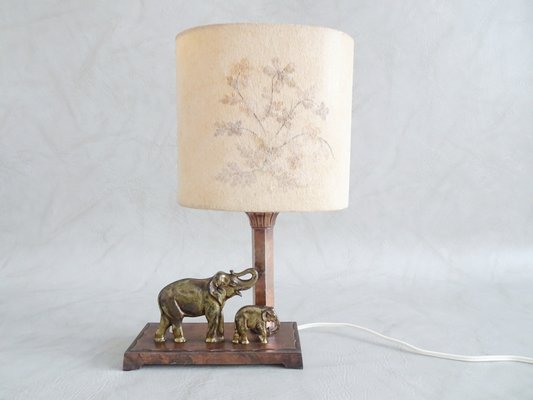 Brass Elephant Table Lamp, Ella Resin Elephant Bronze Table Lamp Base