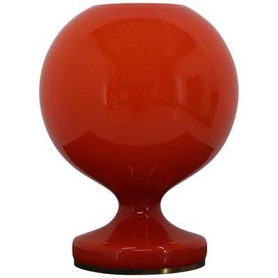 red glass table lamp