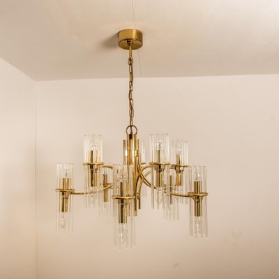 Handblown Glass rods chandelier by Gaetano Sciolari for Lightolier Handblown Glass rods chandelier by Gaetano Sciolari for Lightolier